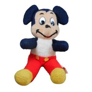 Walt Disney Mickey Mouse 15" Plush by California Stuffed Toys Vintage 1950s